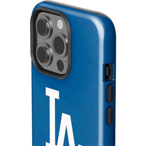 MLB Los Angeles Dodgers - Solid Distressed iPhone 15 Pro Impact Case